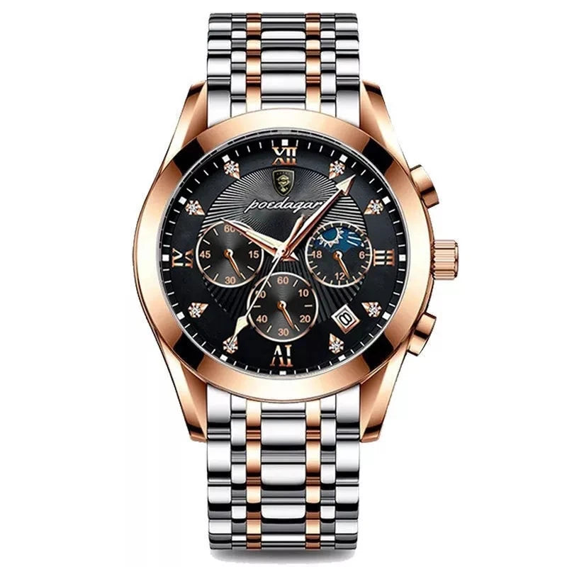 POEDAGAR Fashion Date Quartz Men Watches Top Brand Luxury Male Clock Sport Mens Wristwatch Fashion Waterproof Luminous Man Watch